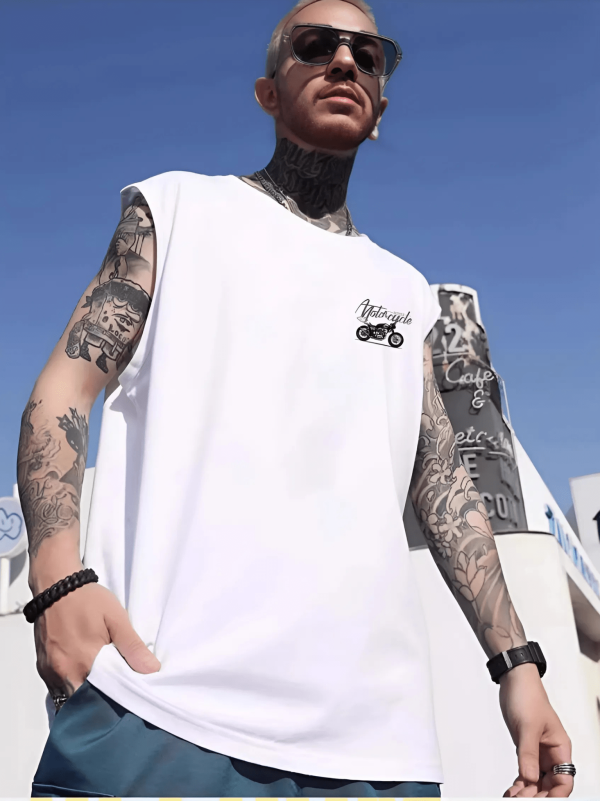 tank top motorcycle white